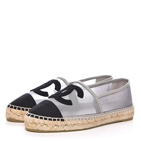 chanel espadrilles mesh and grosgrain|chanel espadrilles heels.